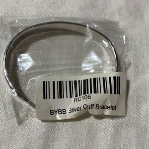 NWT “be you be beautiful” Silver Cuff Bracelet fits Larger Wrists